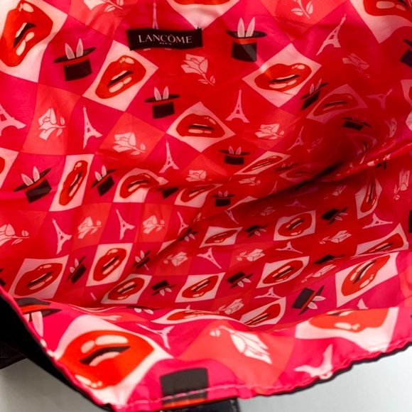 Lancôme travel pink/gold floral Limited Edition makeup bag & classic black tote - Picture 12 of 15